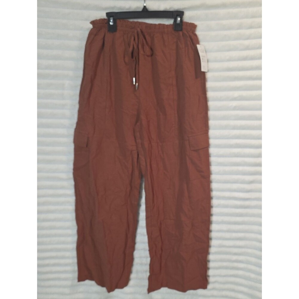0177 Cupshe Cargo Drawstring Pants -‎ Rust